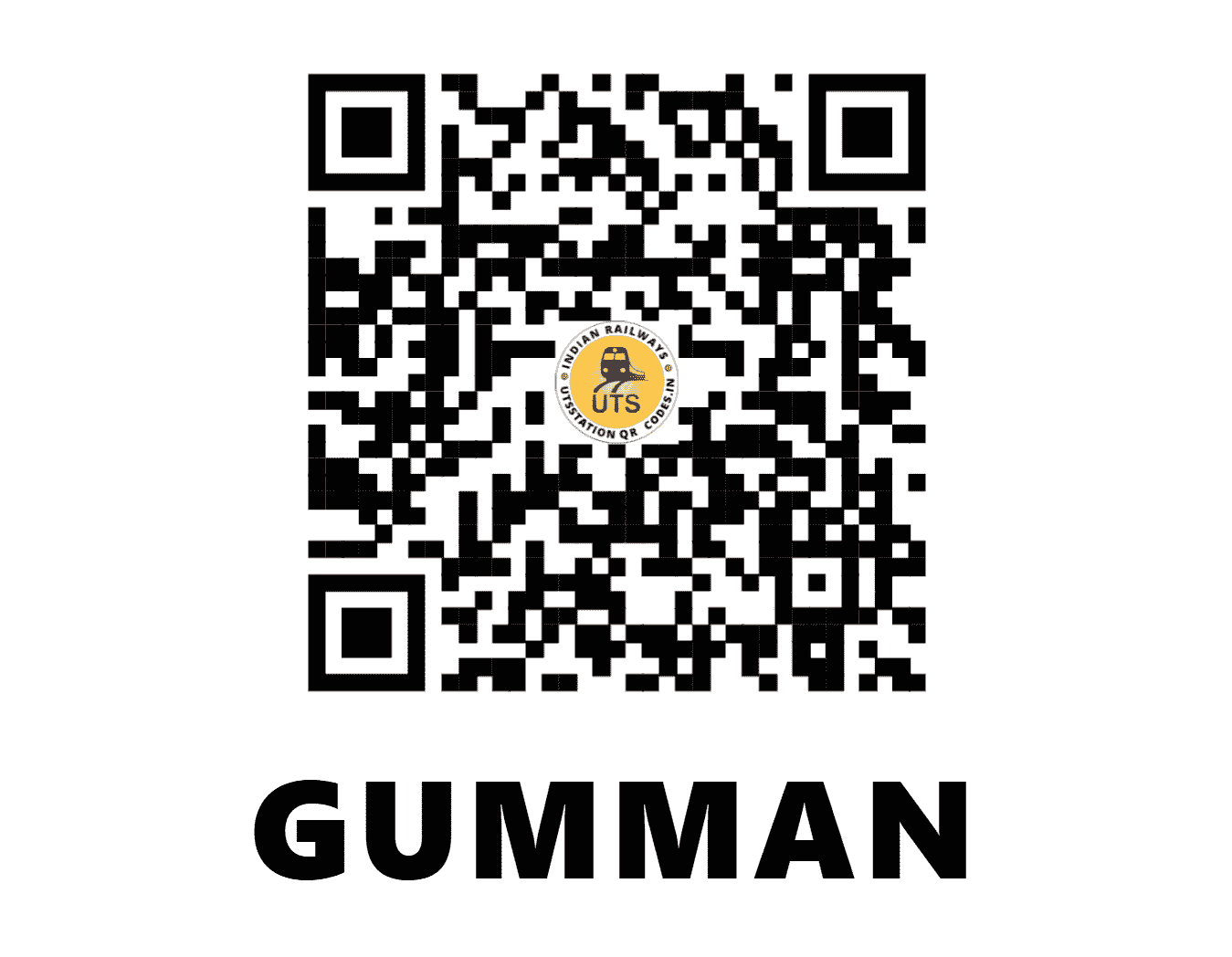 UTS QR Code for GUMMAN - GMM - NR (HIMACHAL PRADESH)
